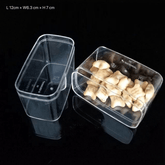 Plastic Food Grade PS Clear Cake DIY Cookies Box Biscuit Packing 50pcs/ Pack 12*6.3*5cm